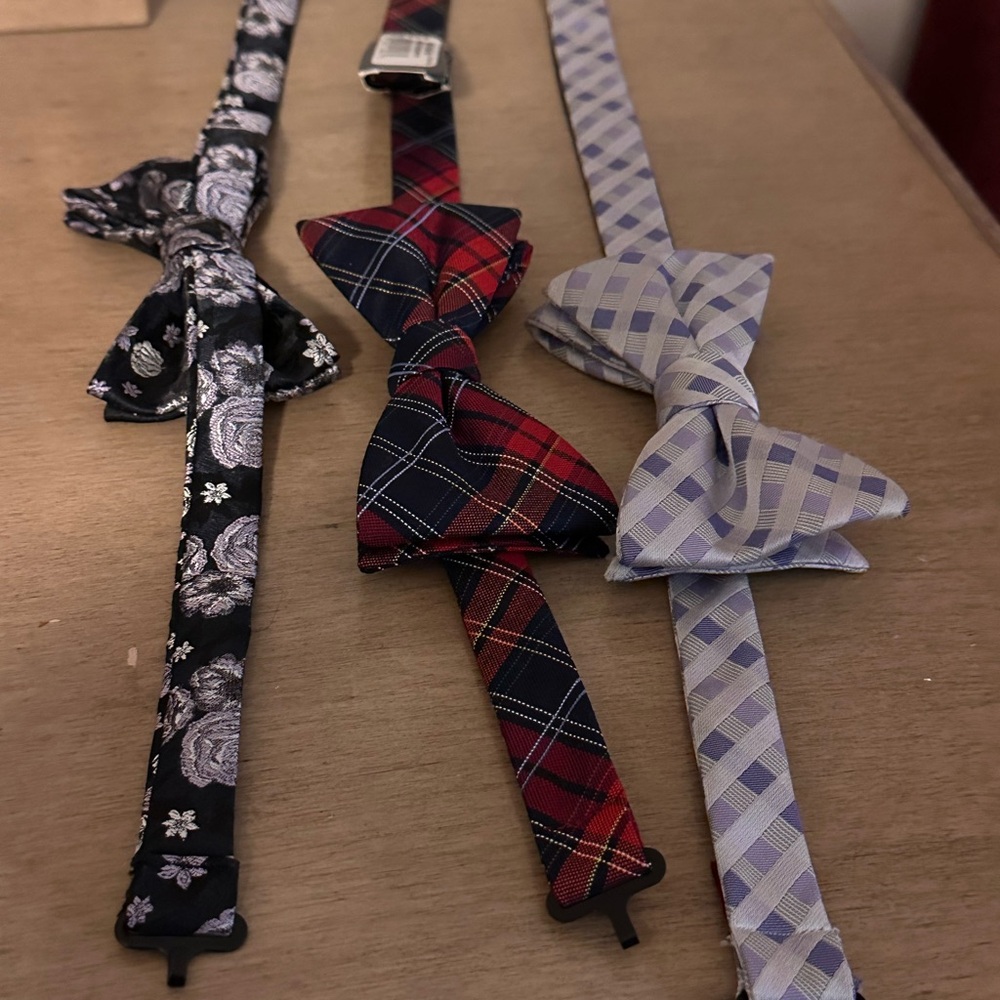 Stylish Bow Tie Set - Floral, Plaid, Checkered